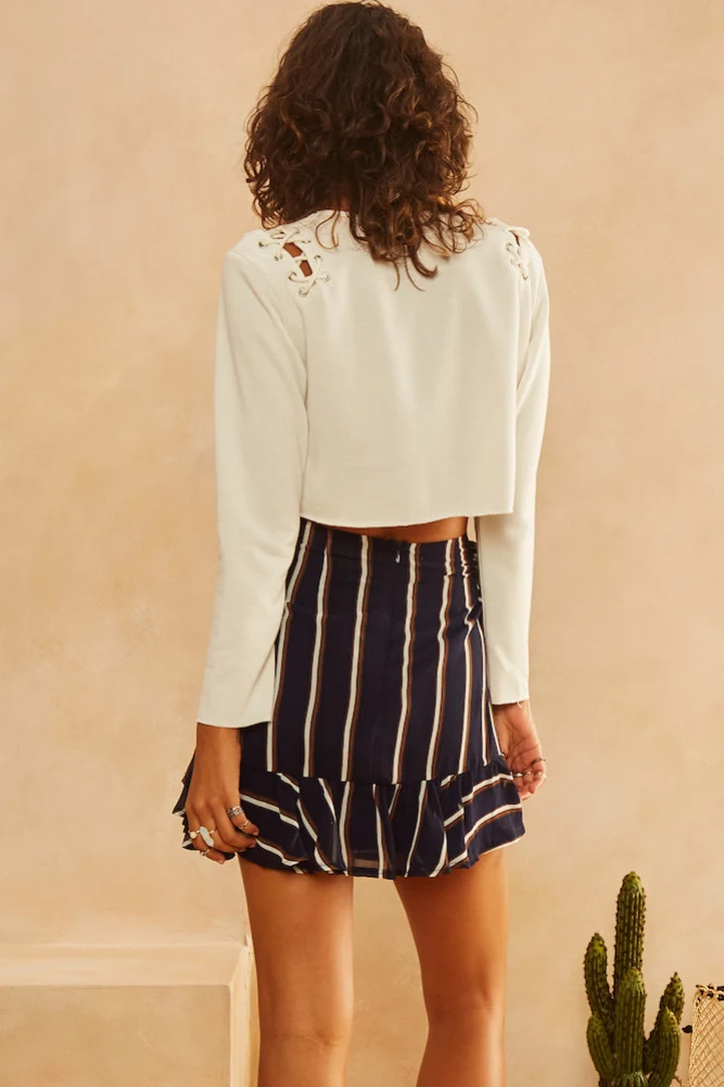 Saskia Skirt Navy - Image 5