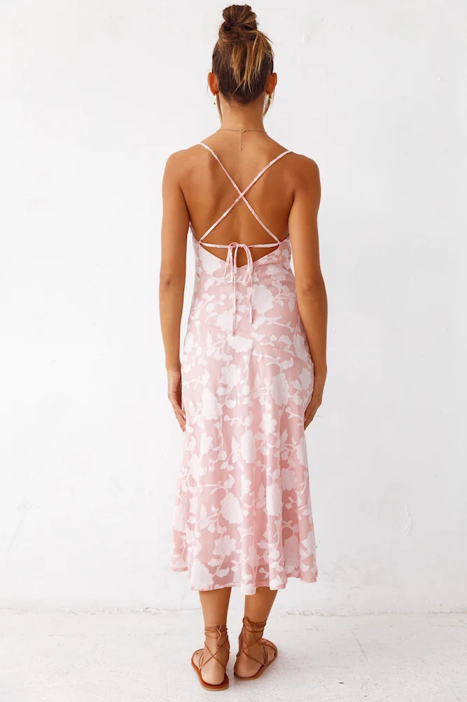 Saved For Later Midi Dress Pink - Image 8