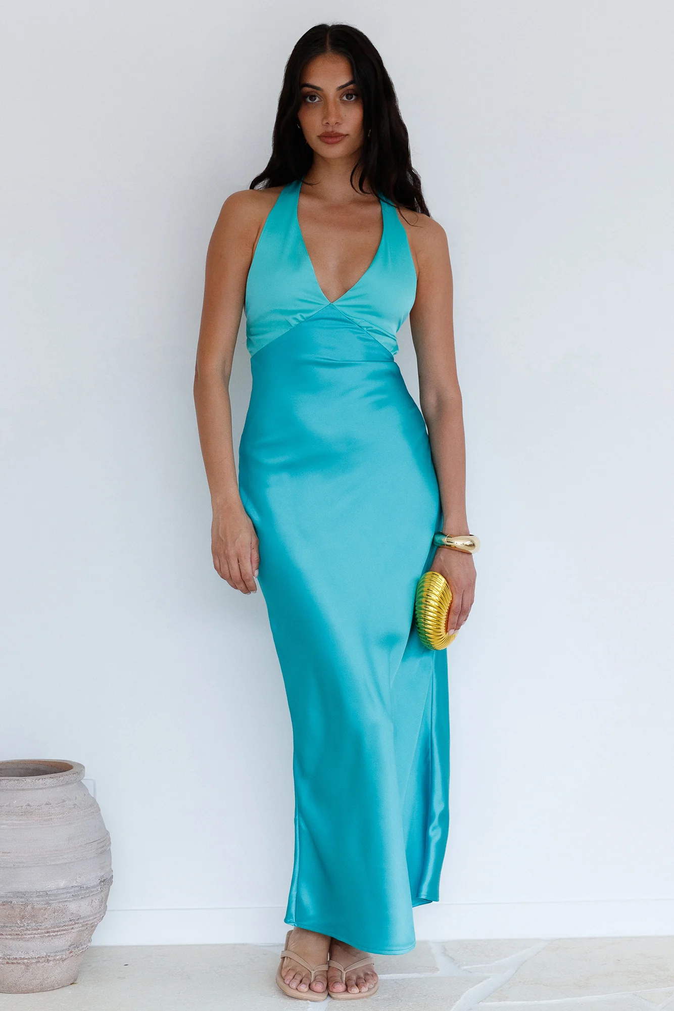 Serene Maxi Dress Sage - Image 3
