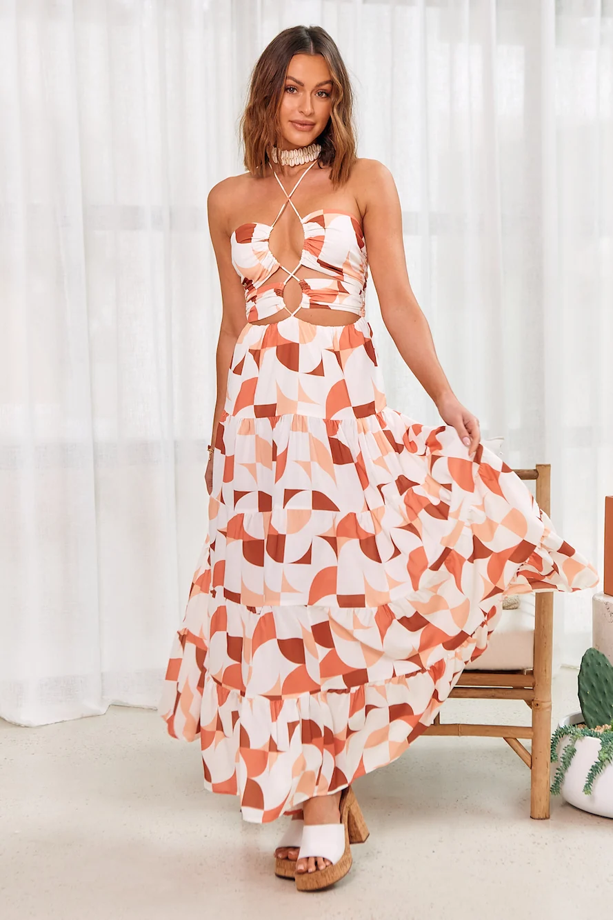 SEVEN WONDERS Kiaan Halter Dress Multi Colour - Image 3
