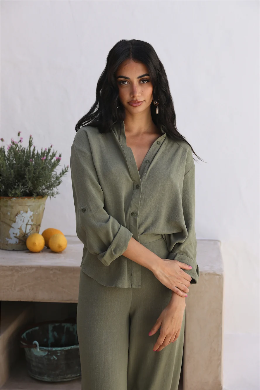 SEVEN WONDERS Kym Shirt Khaki - Image 3