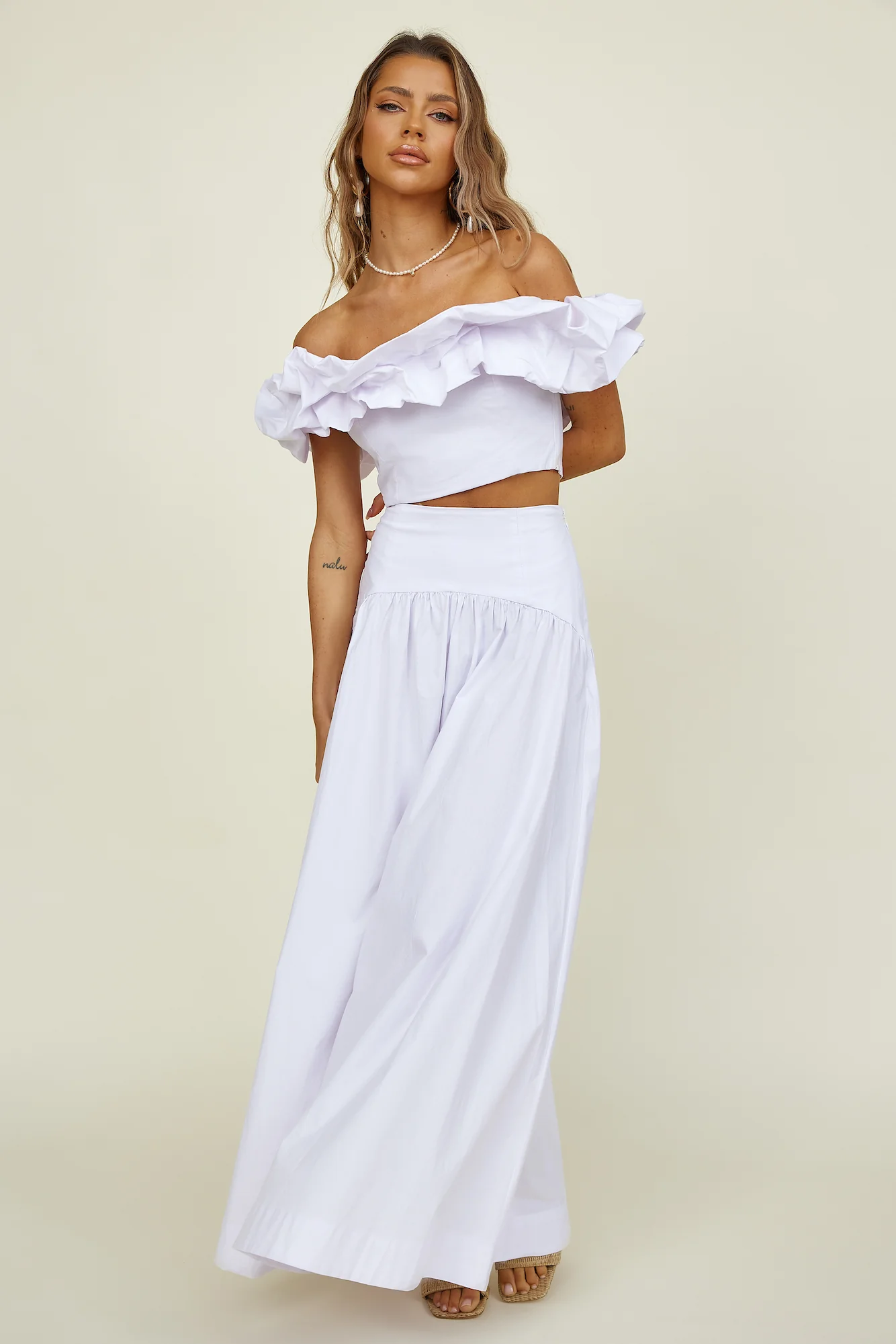 SEVEN WONDERS Savannah Maxi Skirt White - Image 3
