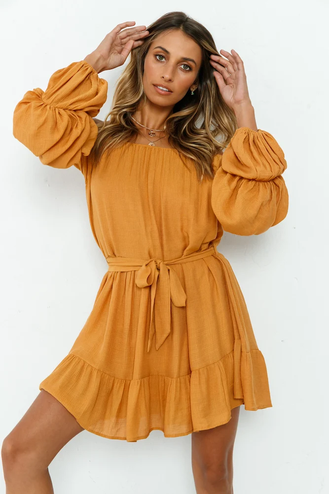 Shelley Dress Tan - Image 3