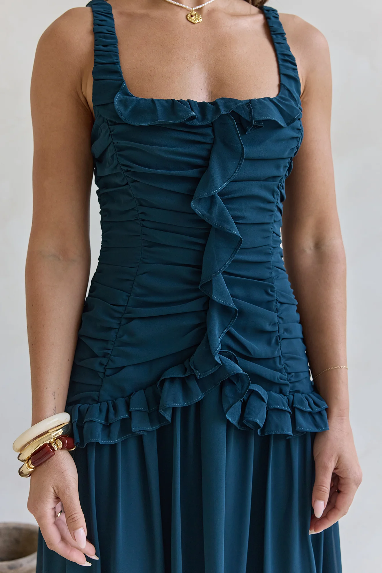 Shoreline Luxe Maxi Dress Green - Image 6