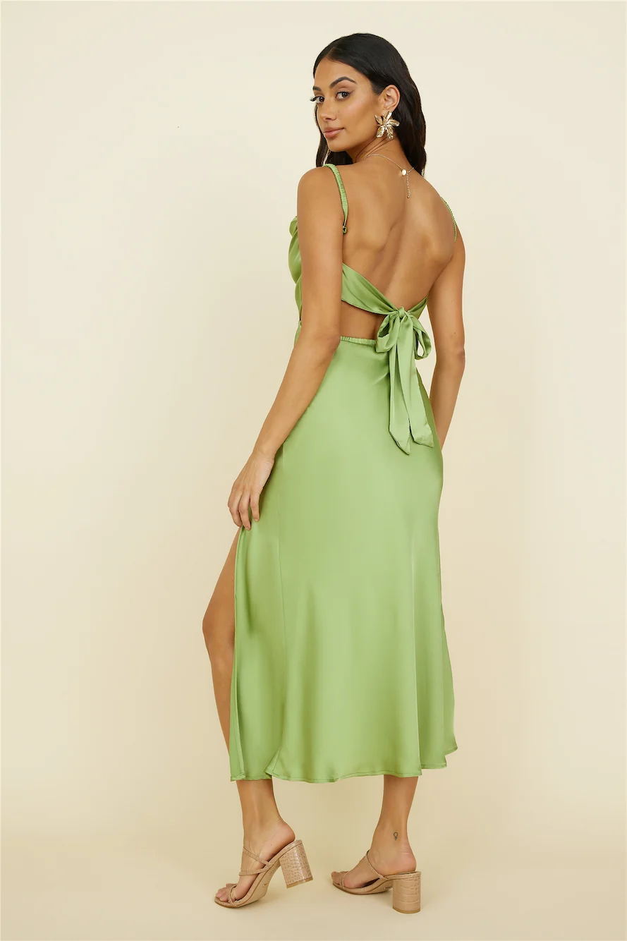 Simply Karma Midi Dress Green - Image 5