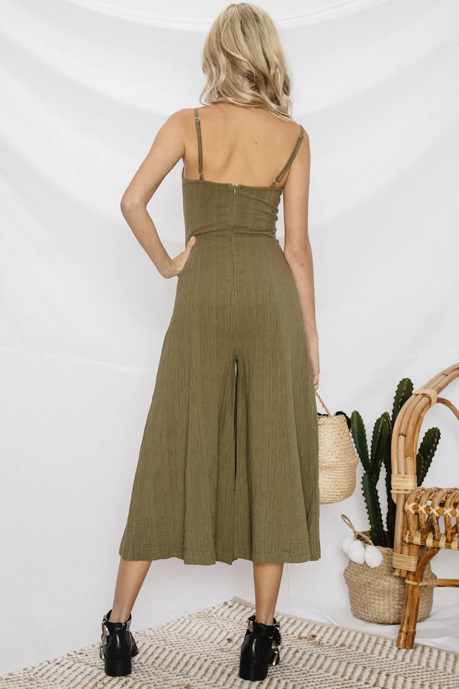 Simply Love Jumpsuit Khaki - Image 5