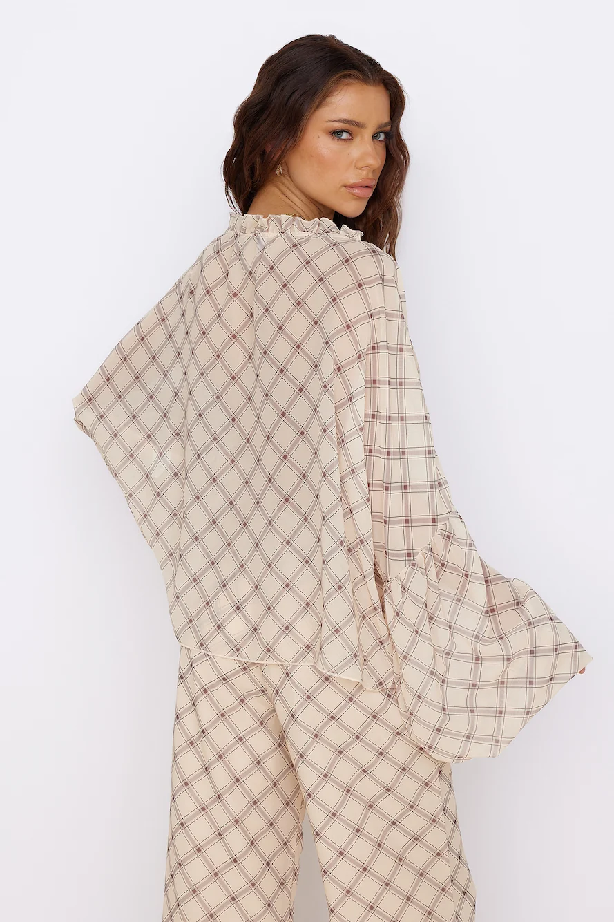 SNDYS Candice Top Check Print - Image 10