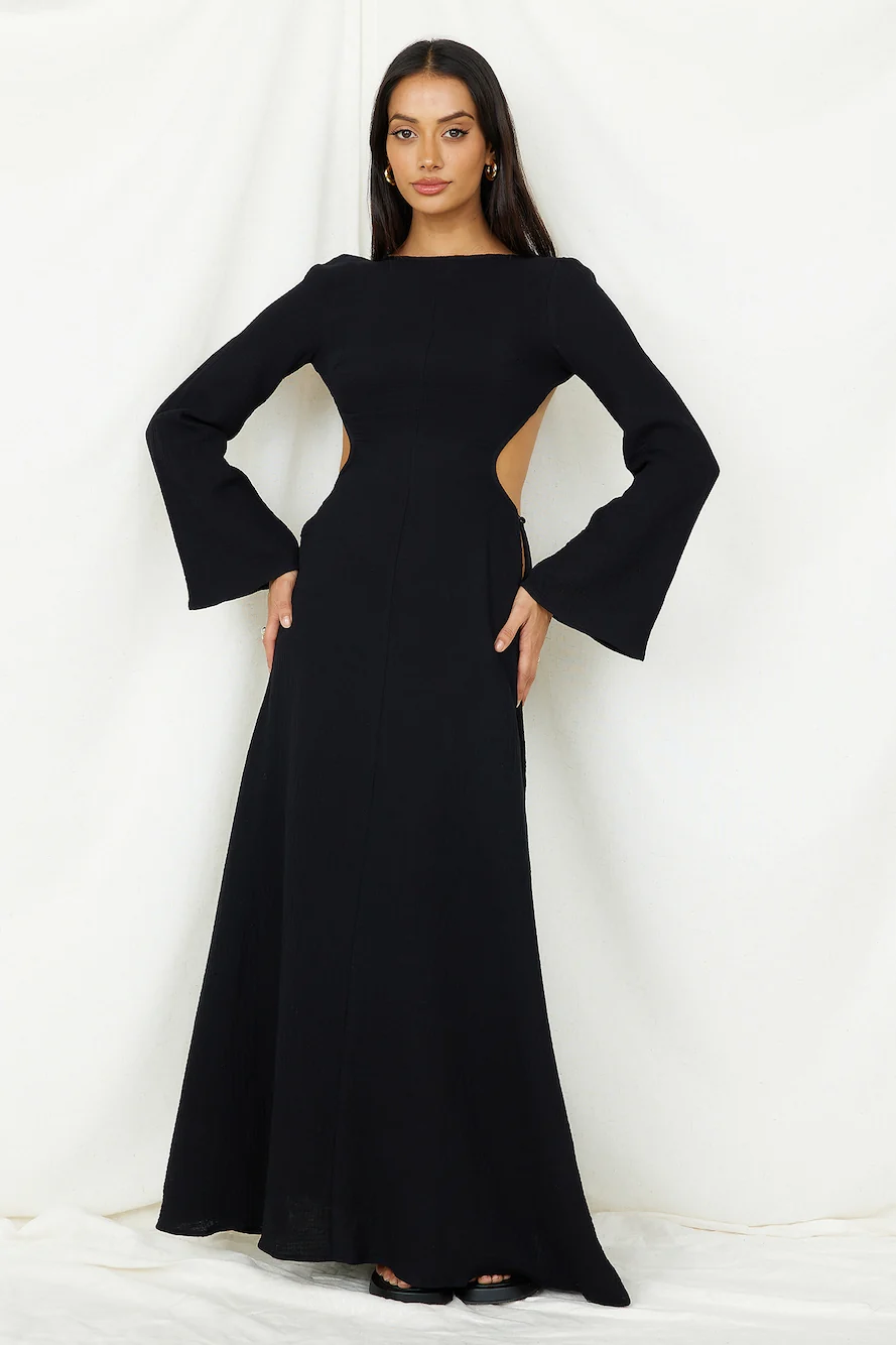 SNDYS Dahlia Maxi Dress Black - Image 2