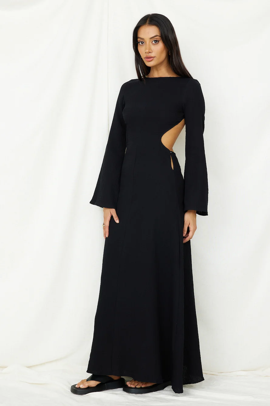 SNDYS Dahlia Maxi Dress Black - Image 4