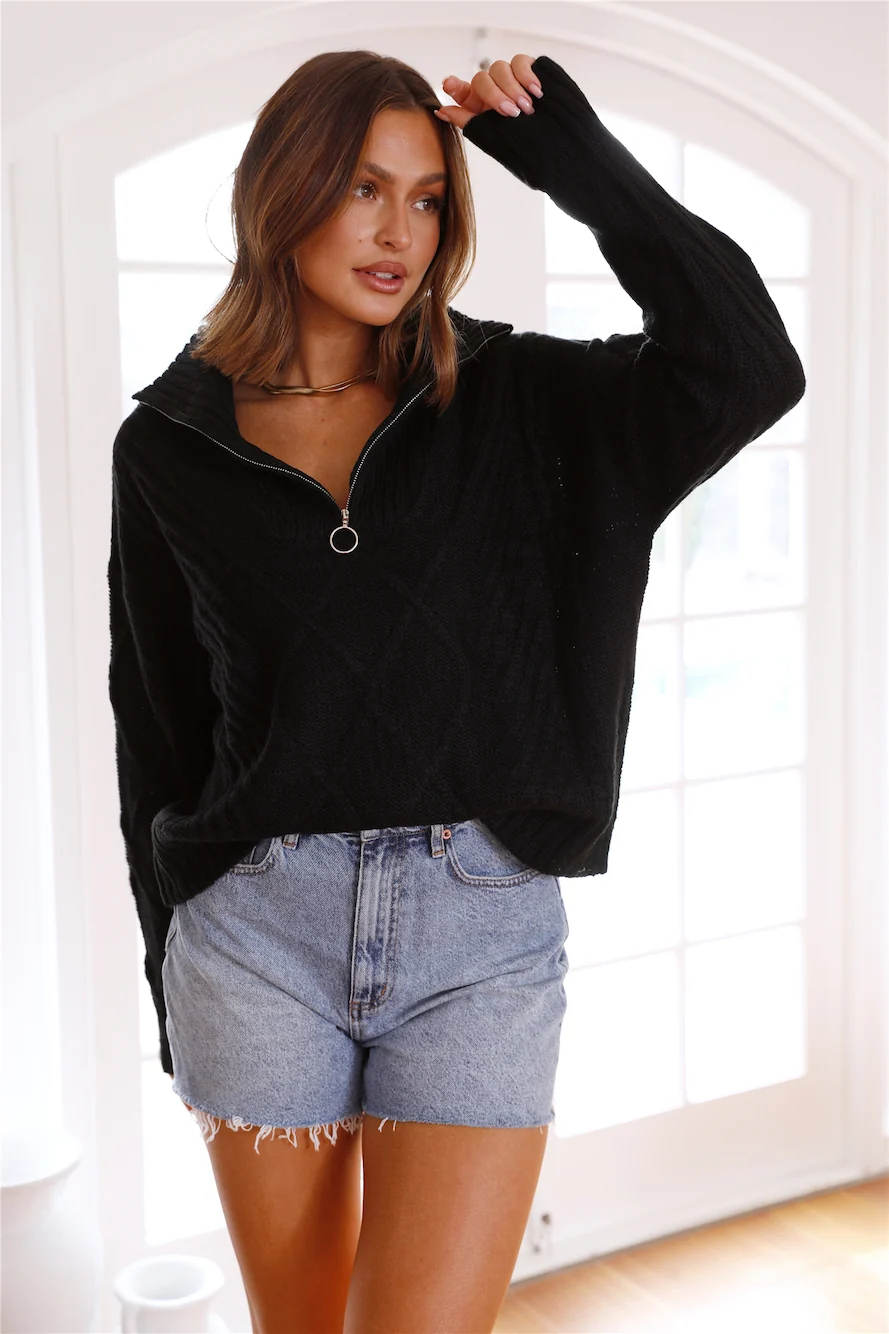 SNDYS Jax Knit Jumper Black - Image 3