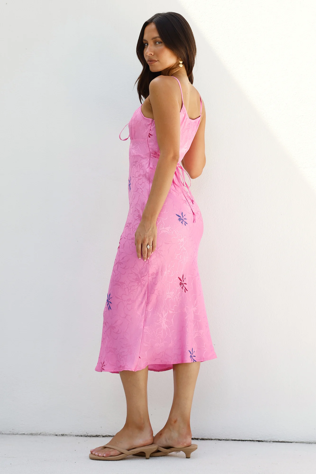 SNDYS Rosa Midi Dress Pink - Image 2