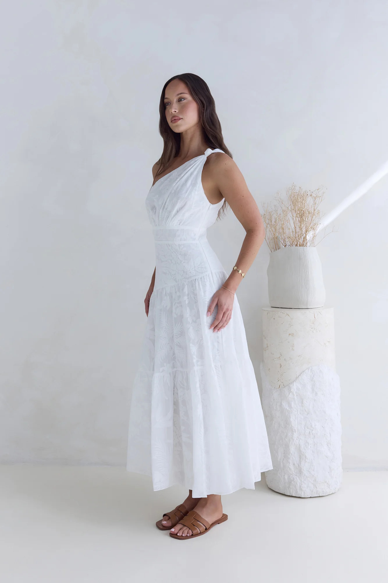 Snowy Mountain Maxi Dress White - Image 6