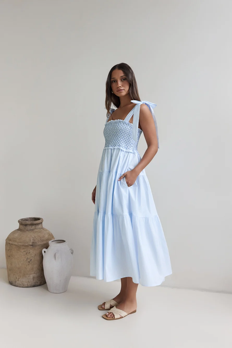 So Far So Long Maxi Dress Blue - Image 5