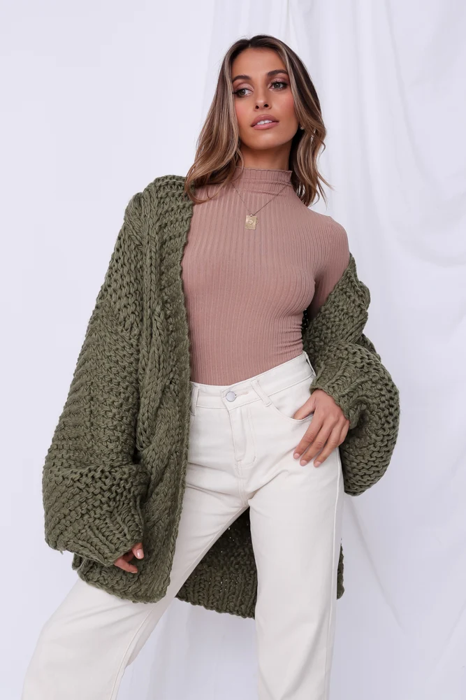 Soaring The Skies Knit Olive - Image 6