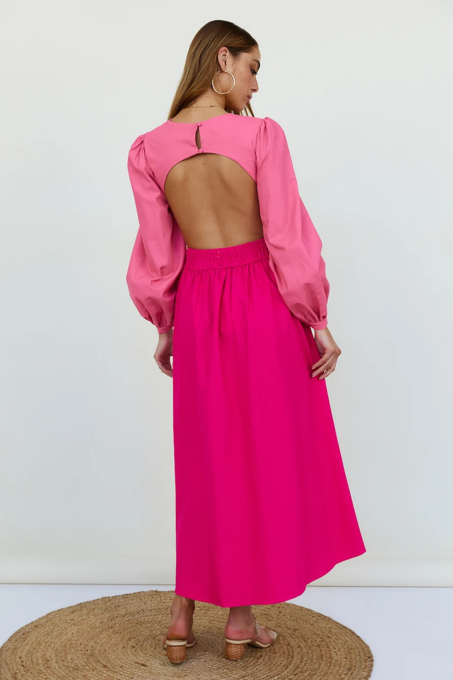 Softly Goes Maxi Dress Pink - Image 5