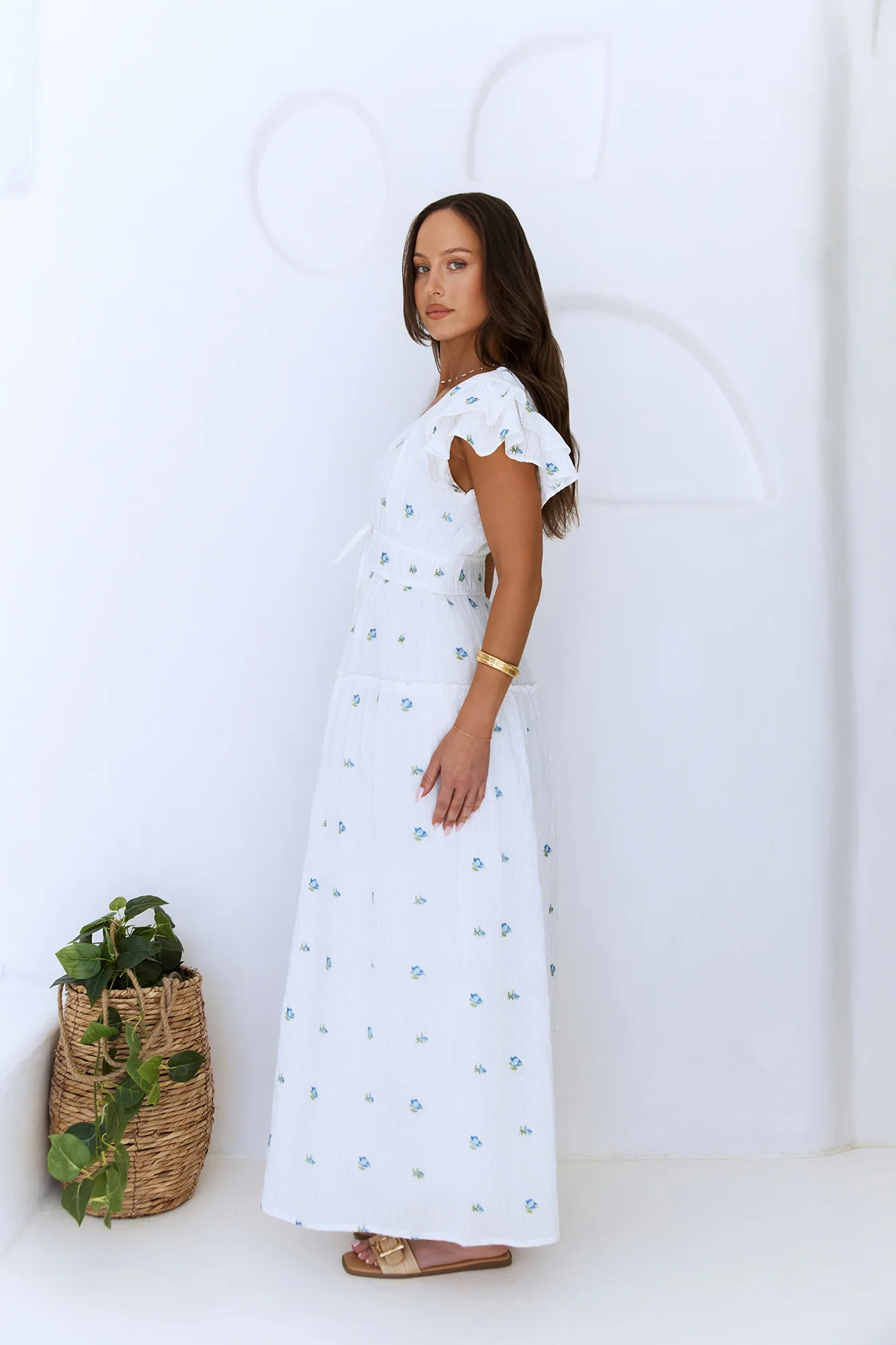 Solar Blooms Maxi Dress Blue - Image 6