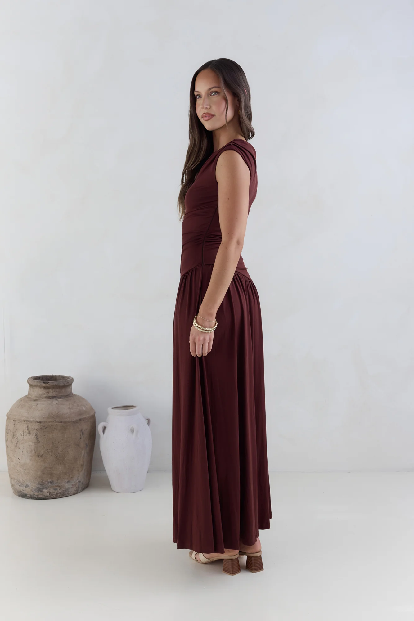 Soluna Maxi Dress Brown - Image 6