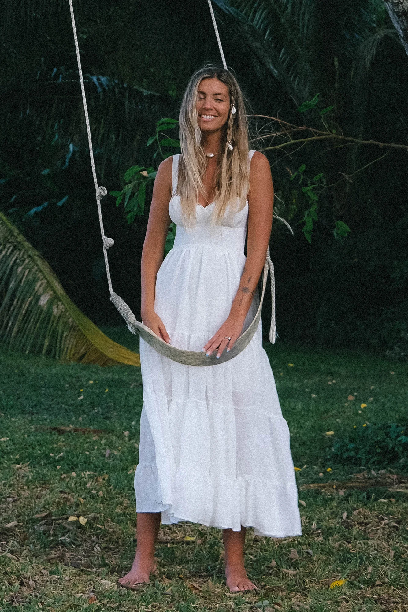 Somebody New Midi Dress White - Image 2