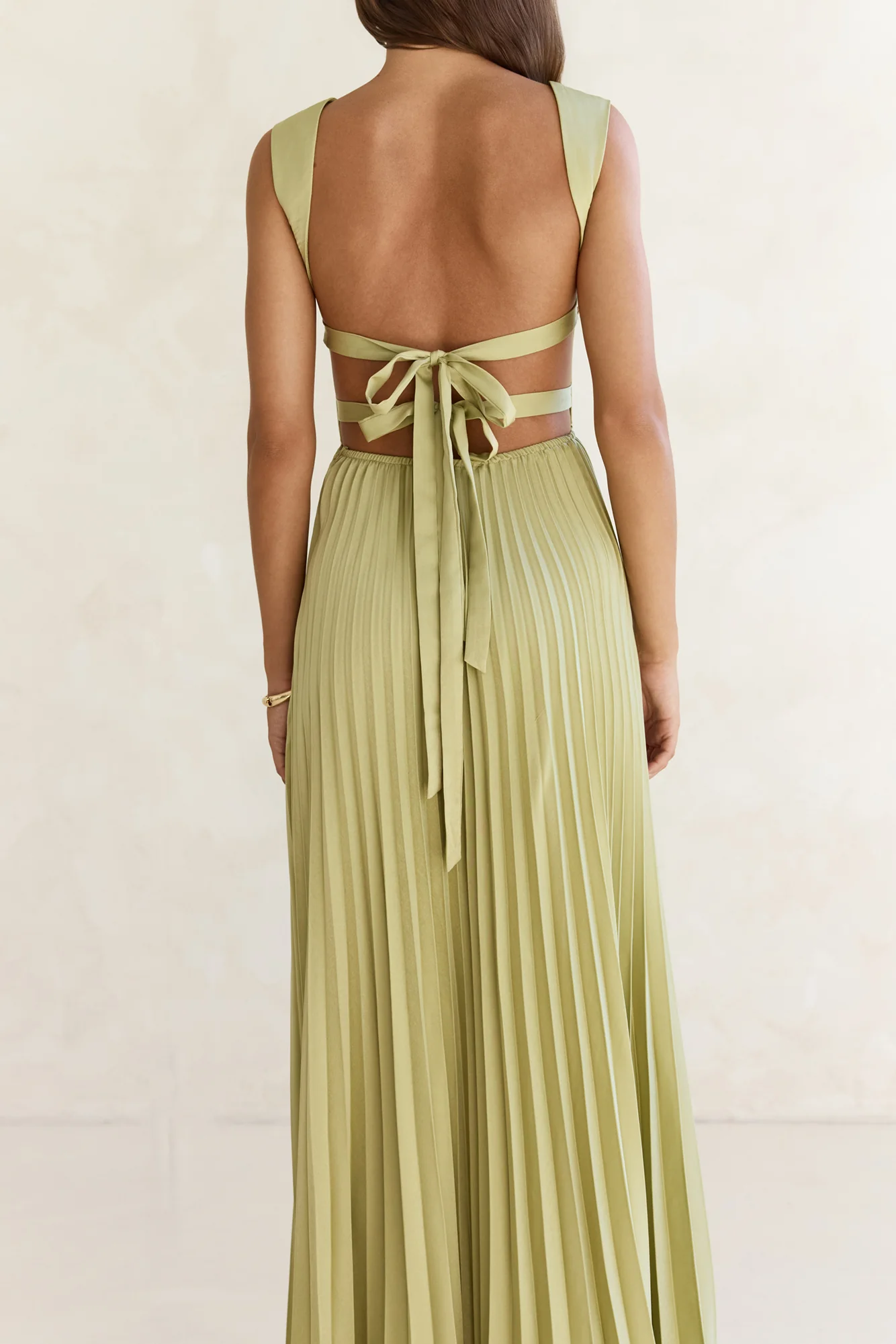 Song Of The Sky Plisse Maxi Dress Green - Image 8