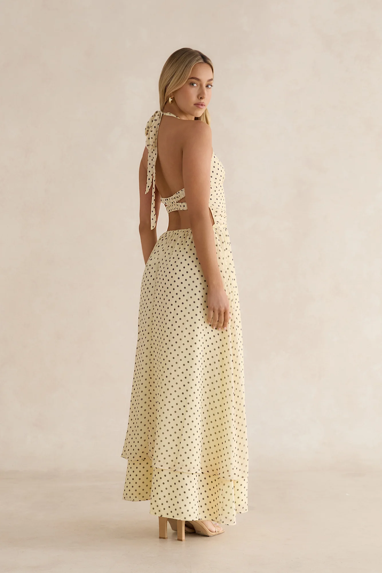 Sorbet Soiree Halter Maxi Dress Yellow - Image 6