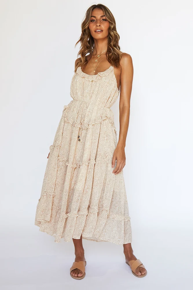 Soulstorm Midi Dress Beige - Image 5