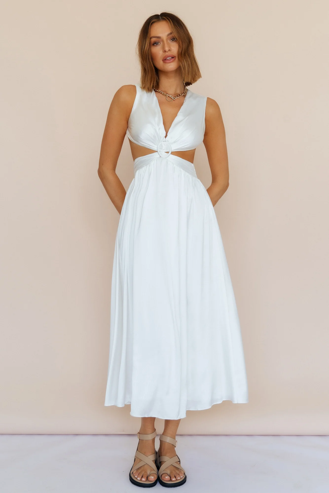 Special Thanks Maxi Dress White - Image 3