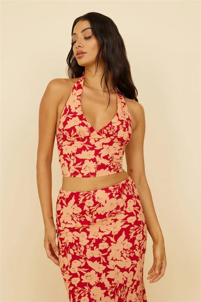 Starlight Fever Crop Top Red - Image 3