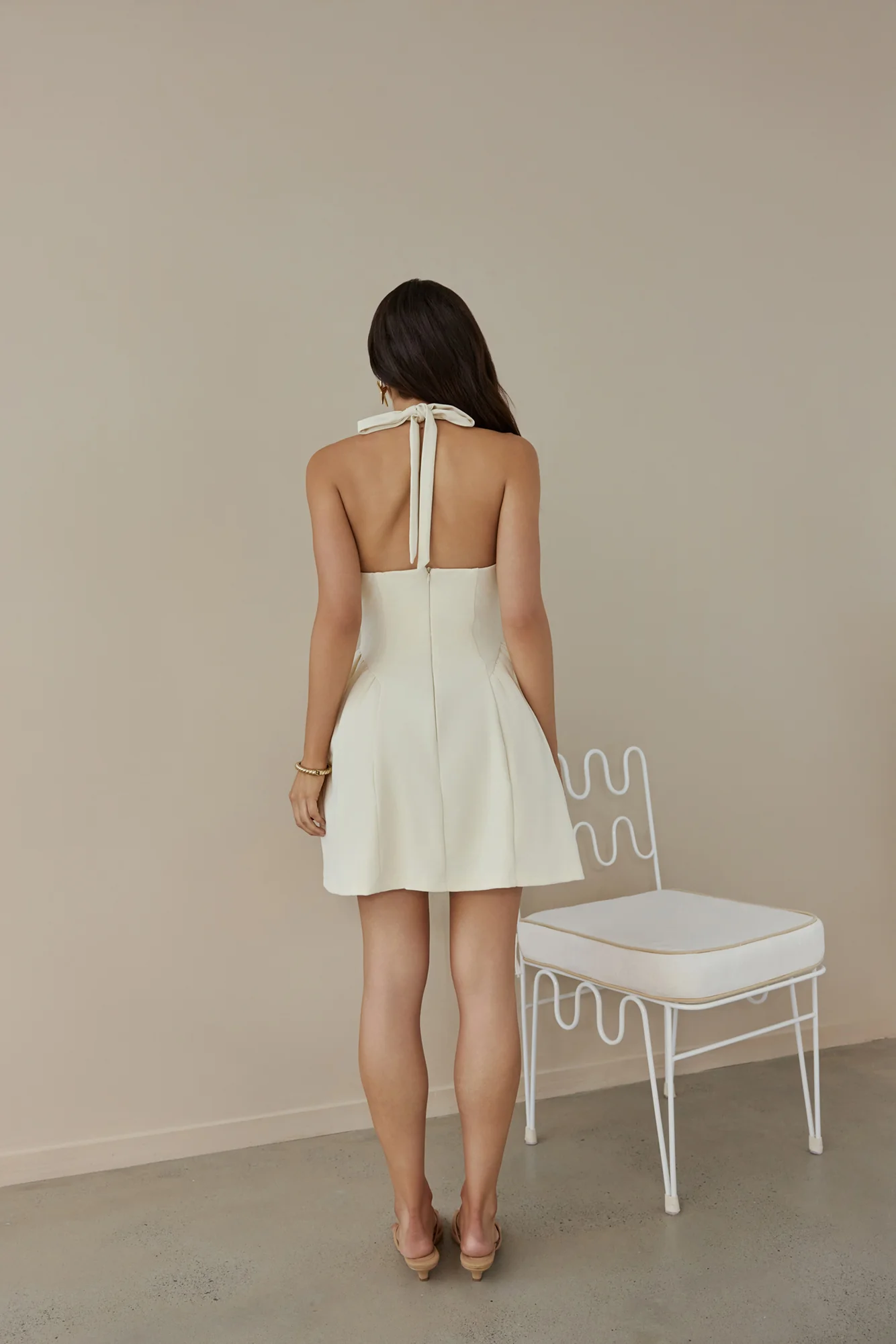 Starry Eyes Halter Mini Dress Yellow - Image 11