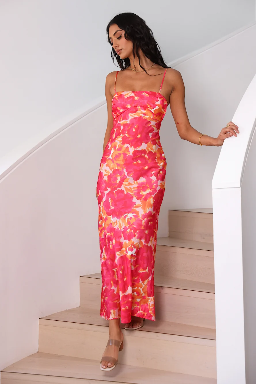 Starry Haze Midi Dress Pink - Image 3