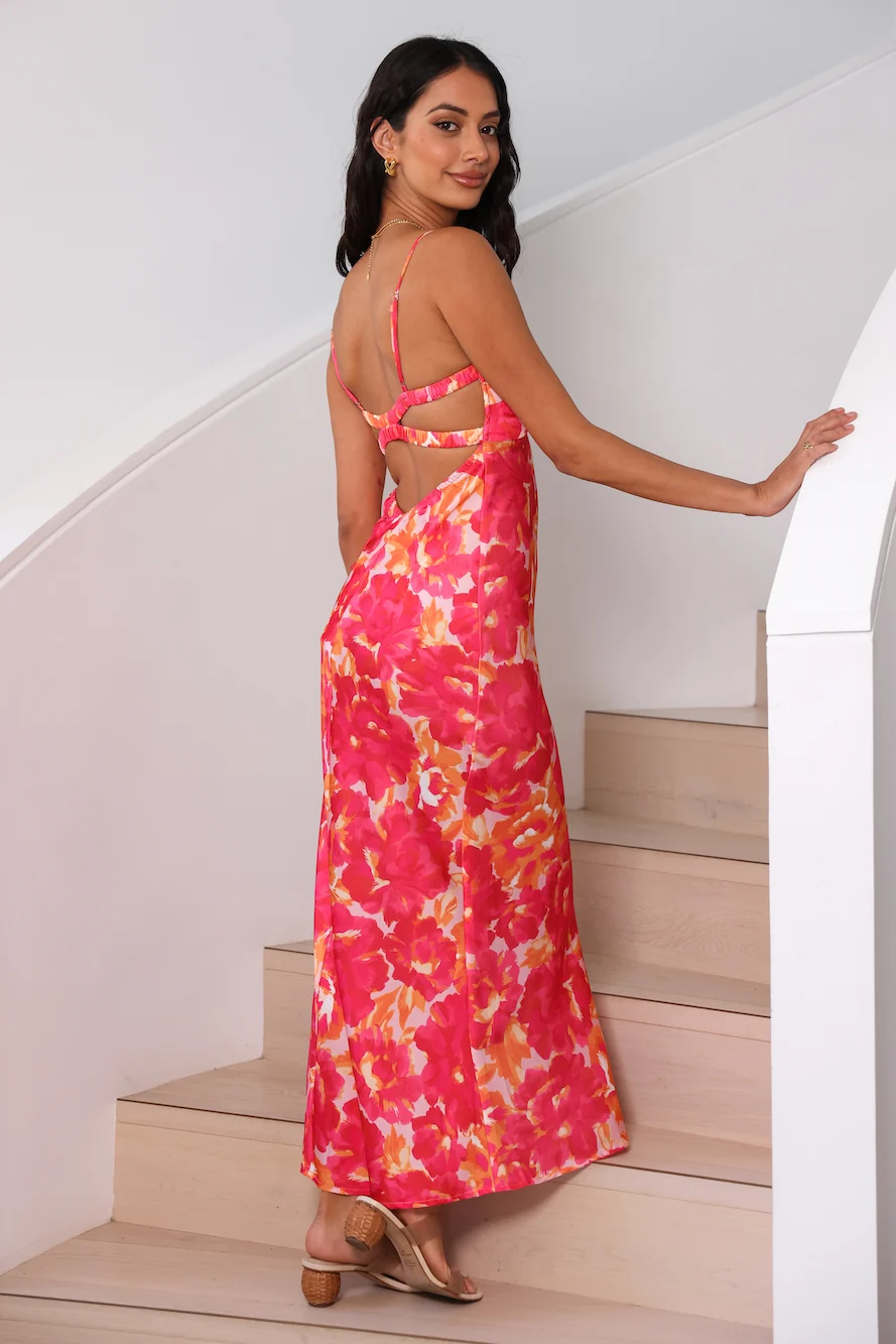 Starry Haze Midi Dress Pink - Image 4