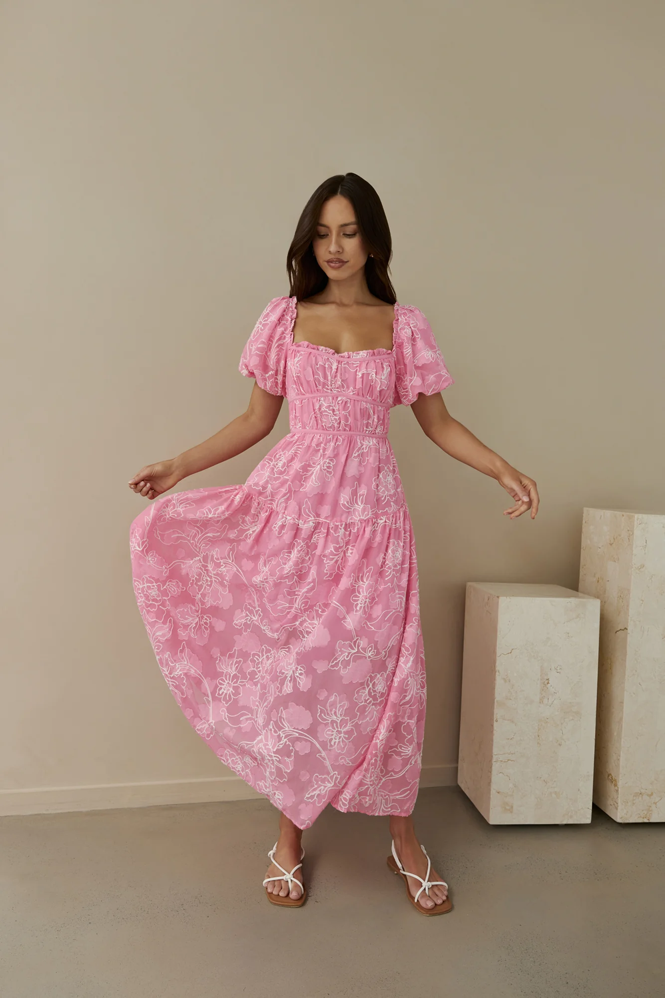 Step By Step Maxi Dress Pink - Image 5