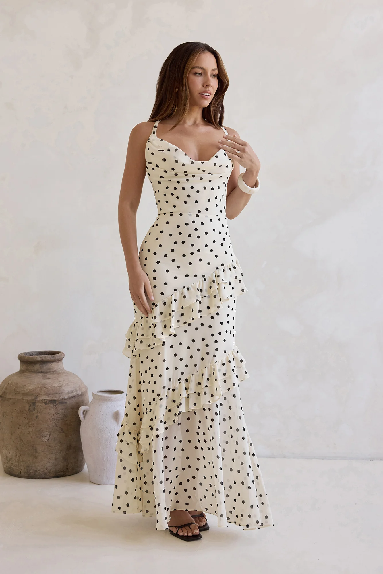 Stopping Time Maxi Dress Cream - Image 7