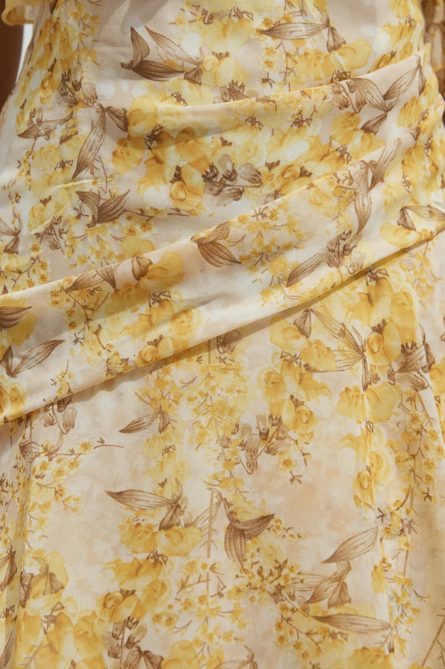 Summer Blossoms Maxi Dress Yellow - Image 7