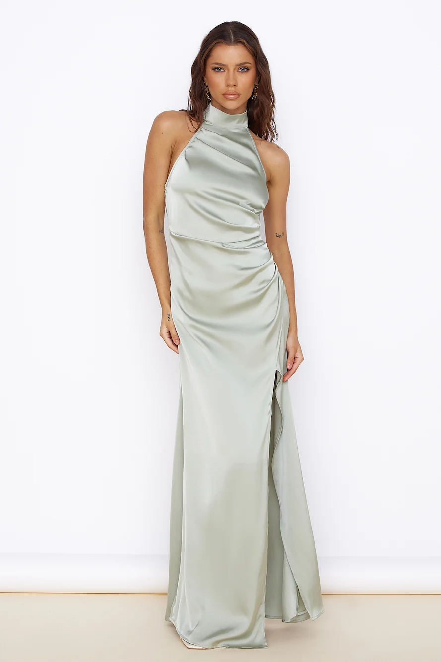 Summer Delight Maxi Dress Sage - Image 4