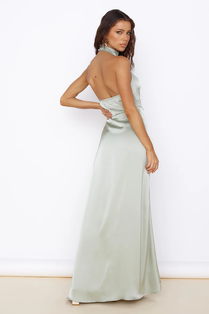 Summer Delight Maxi Dress Sage - Image 6