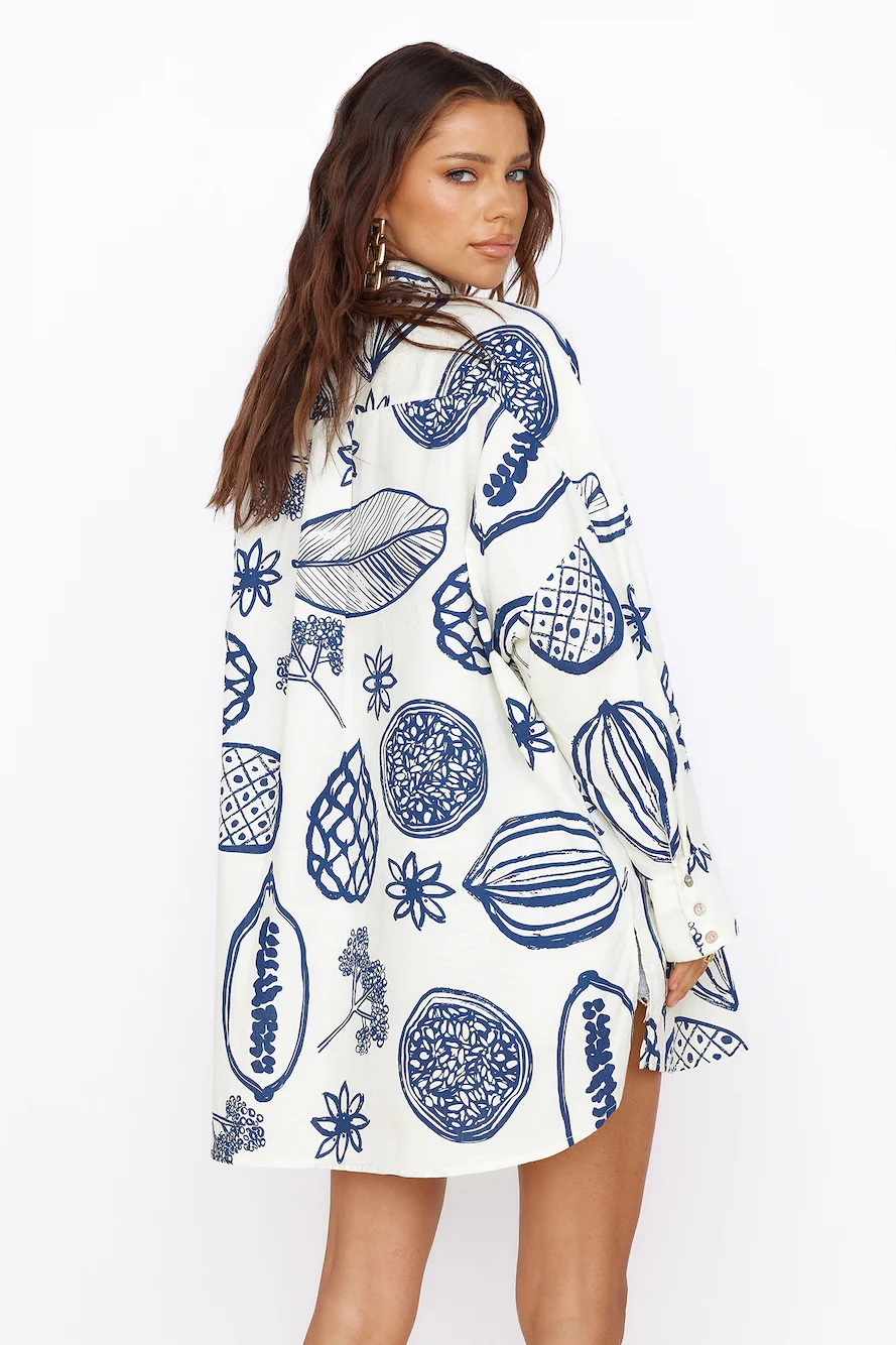 Summer Glow Shirt Dress Blue - Image 6