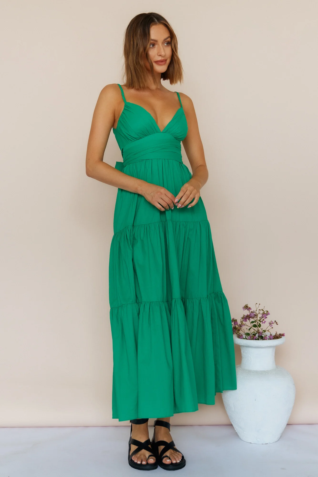 Summer Spotlight Maxi Dress Green - Image 4