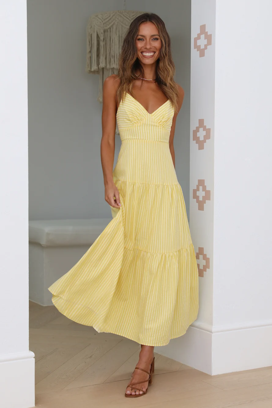 Summer Sun Maxi Dress Yellow - Image 4