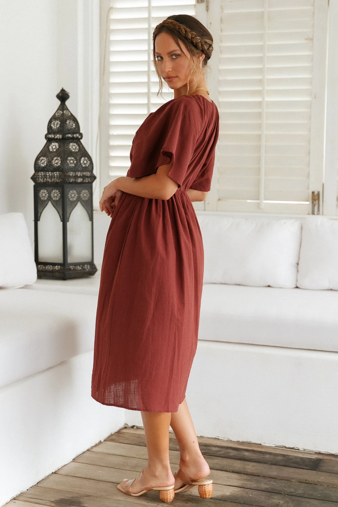 Summertime Lover Maxi Dress Brown - Image 4
