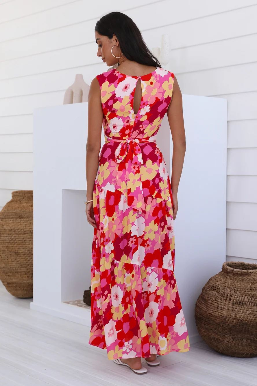 Sunlight Calls Maxi Dress Pink - Image 4