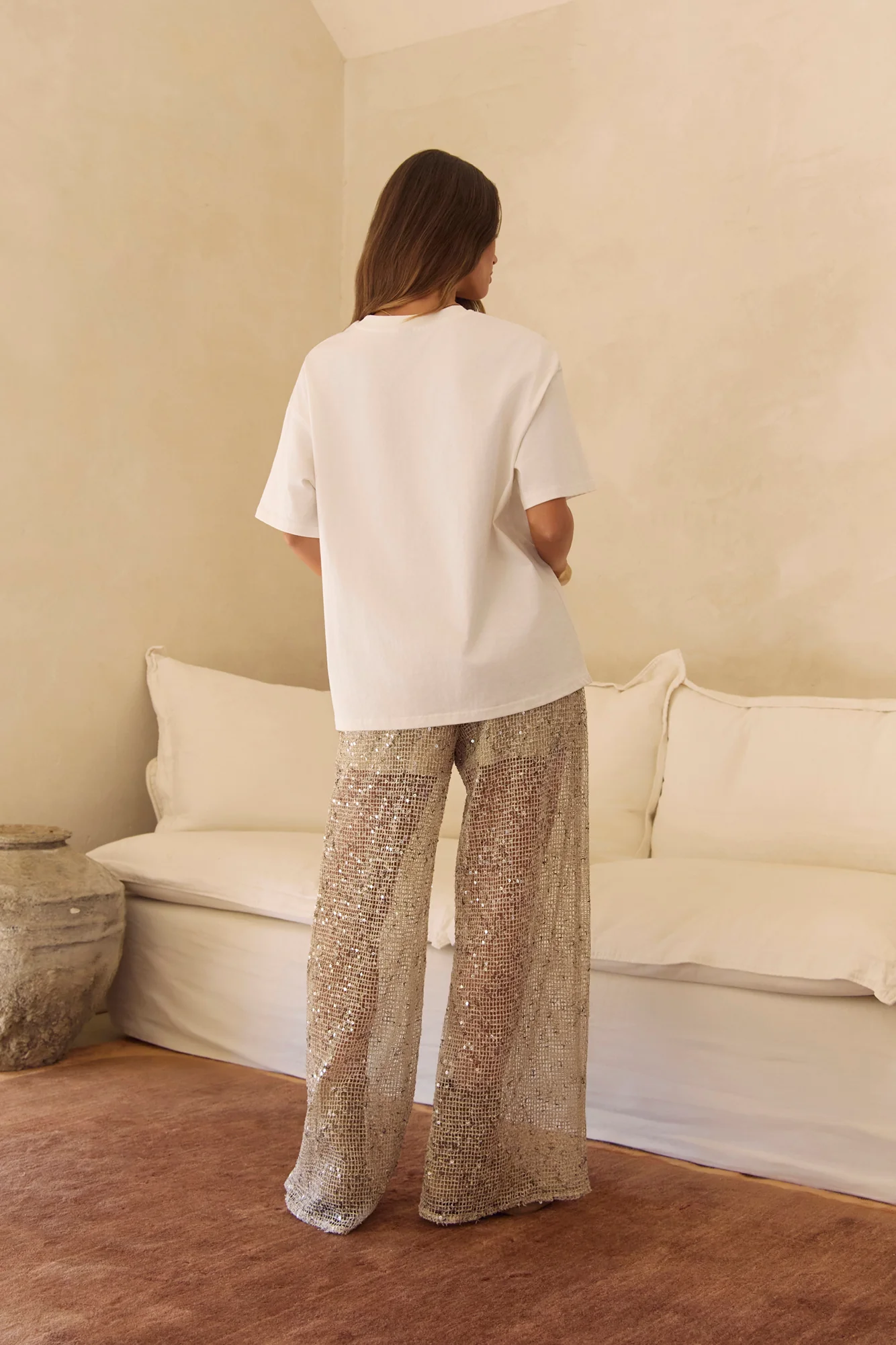 Sunlit Dancer Sequin Pants Gold - Image 2