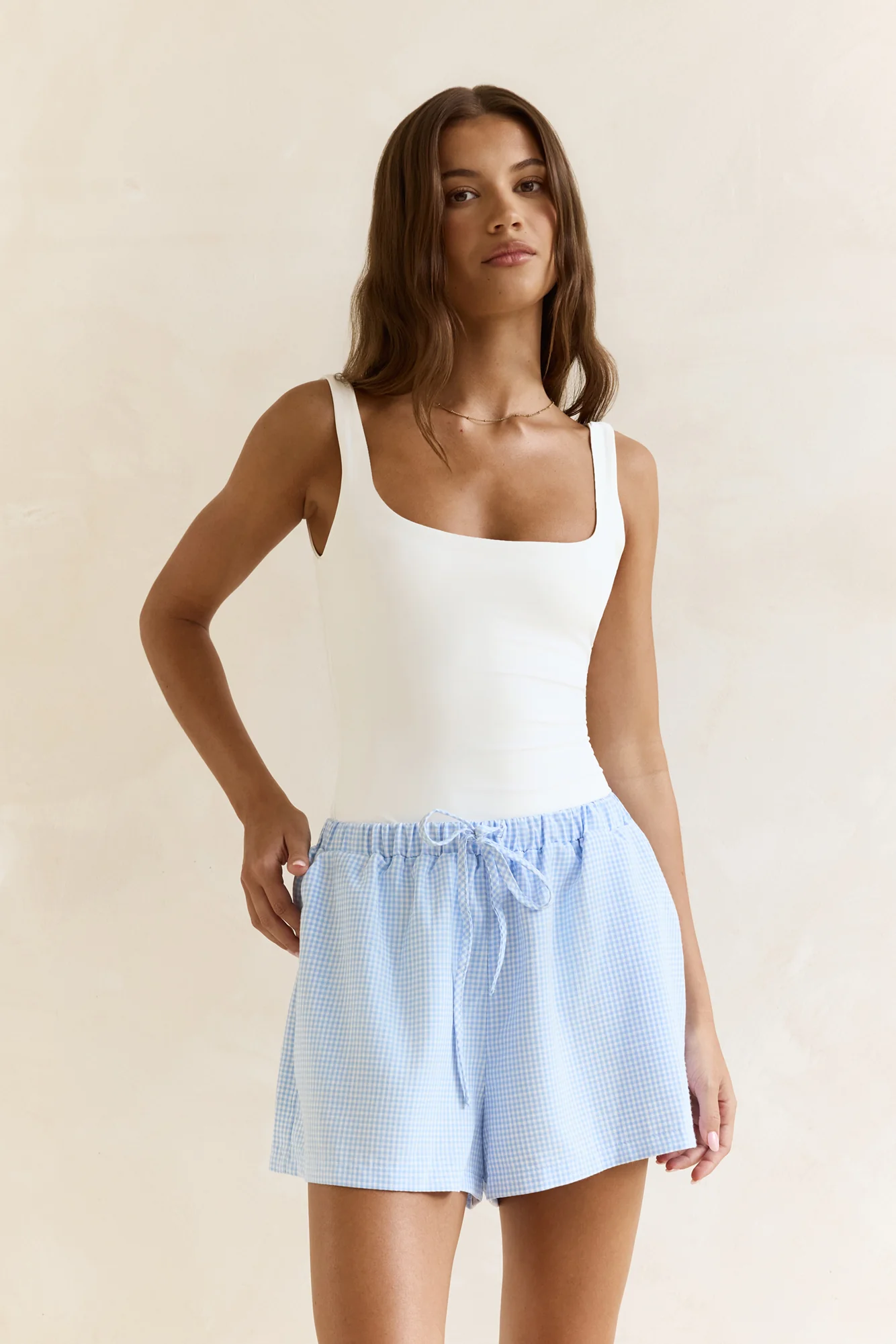 Sunlounge Summers Gingham Shorts Blue - Image 3