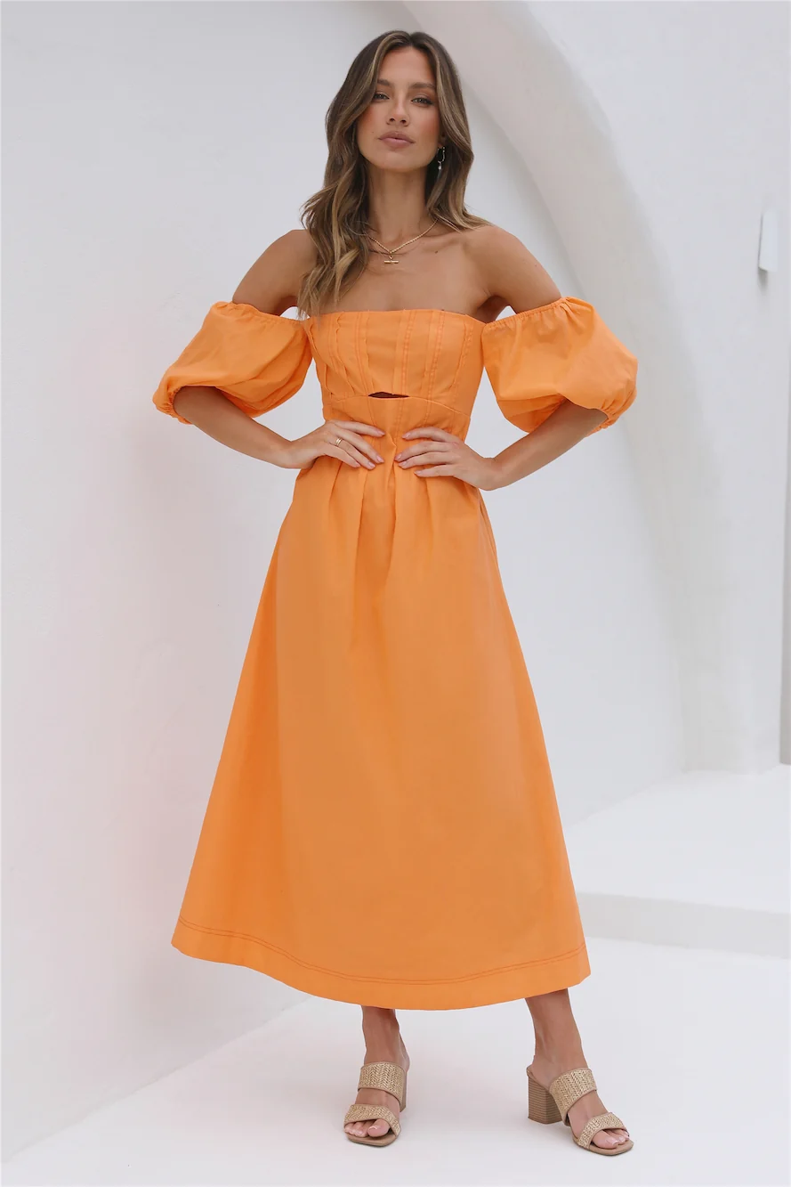 Sunset Hour Maxi Dress Orange - Image 2