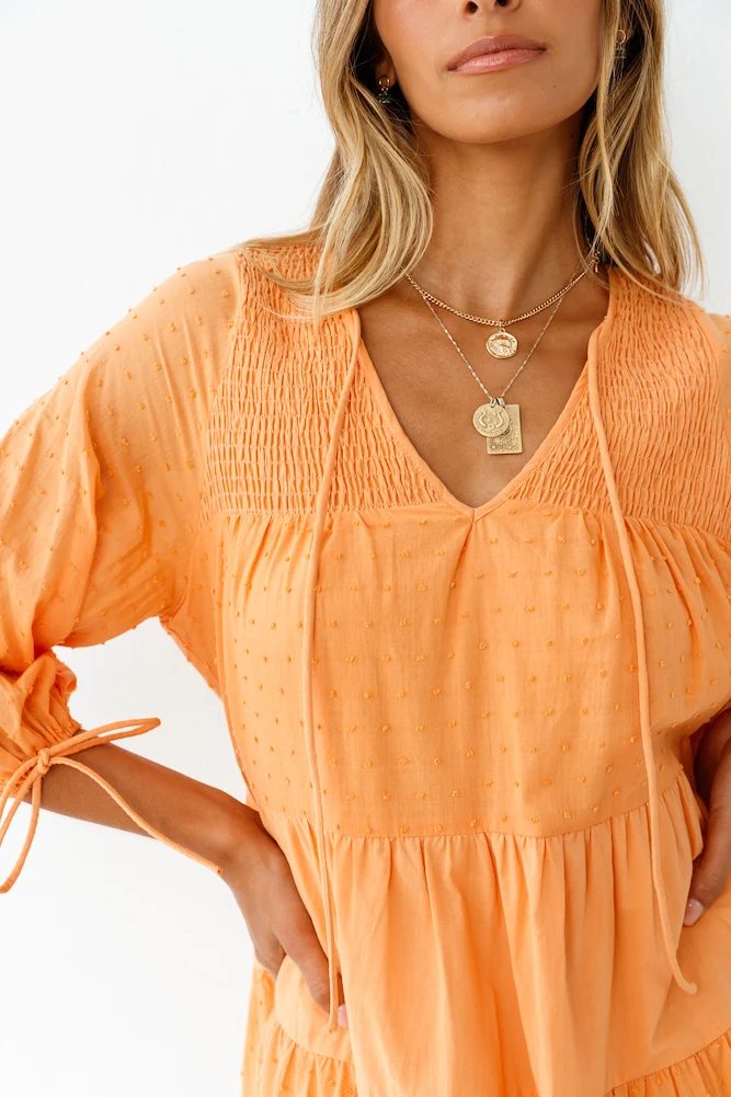 Sunsets By The Shore Dress Orange - Image 11