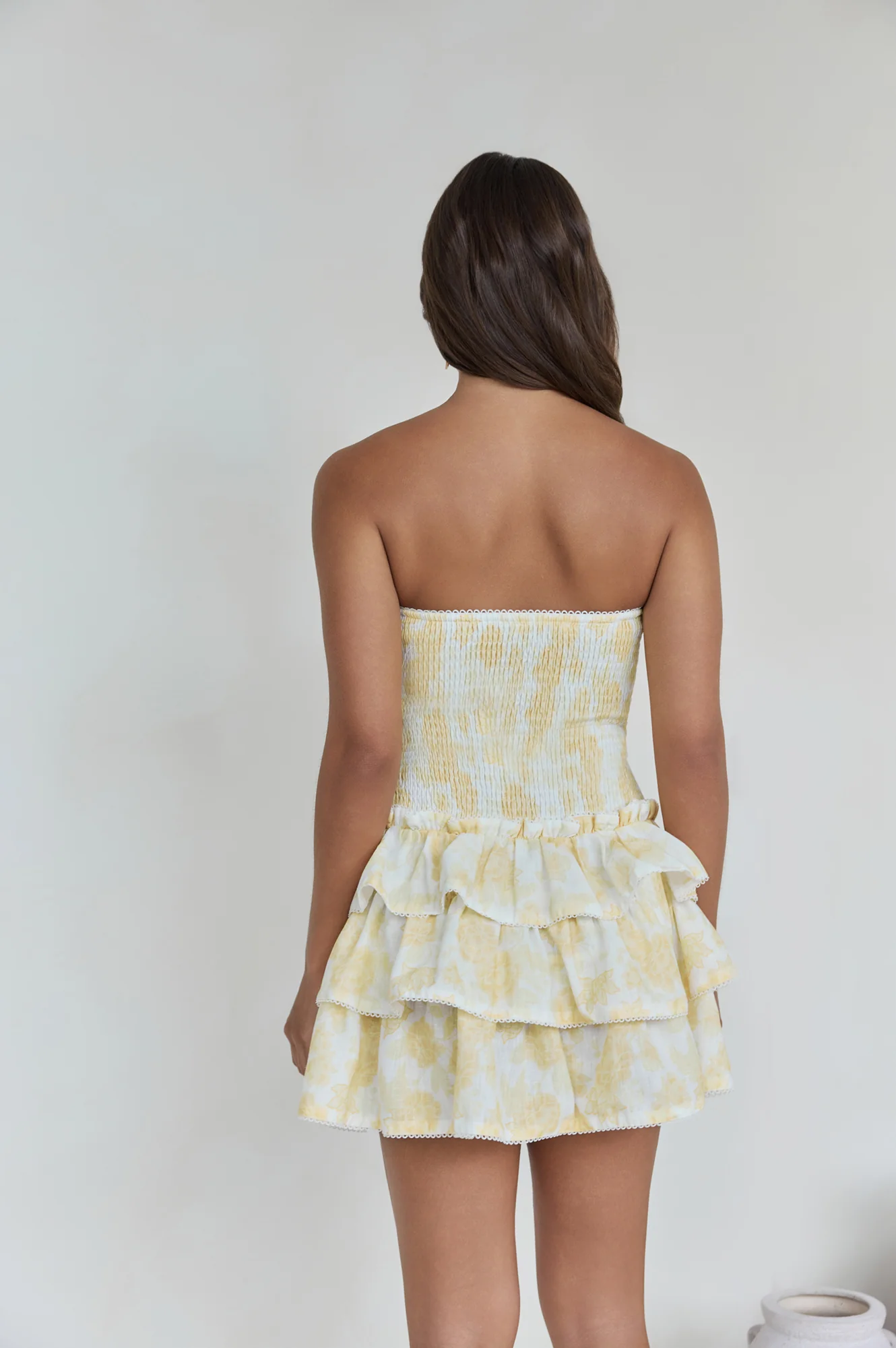 Sunshine Chic Strapless Mini Dress Yellow - Image 2