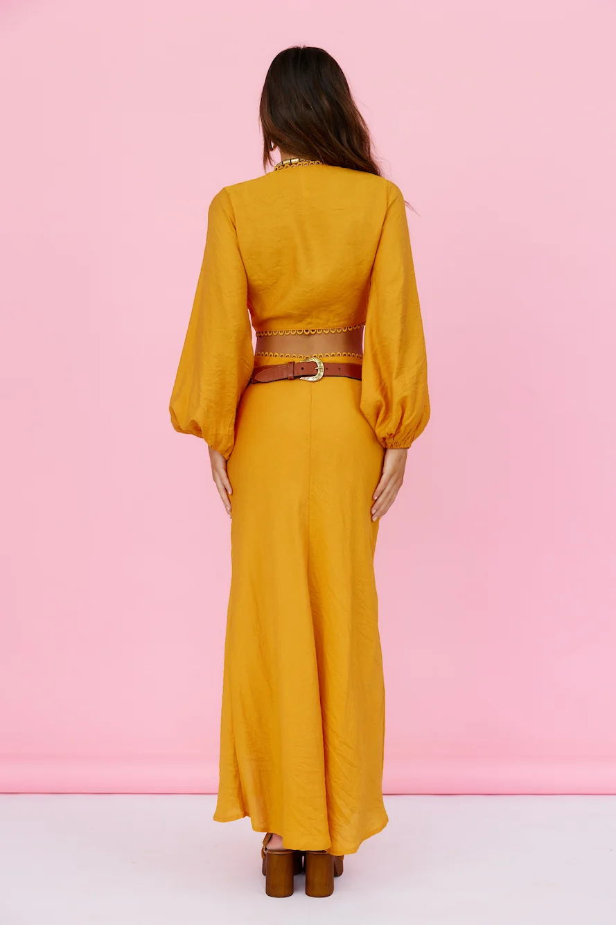 Sweet Aurelia Maxi Skirt Orange - Image 6