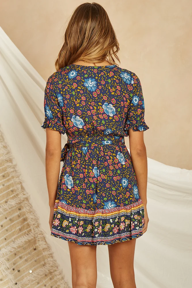 Sweet Disposition Dress Navy - Image 4