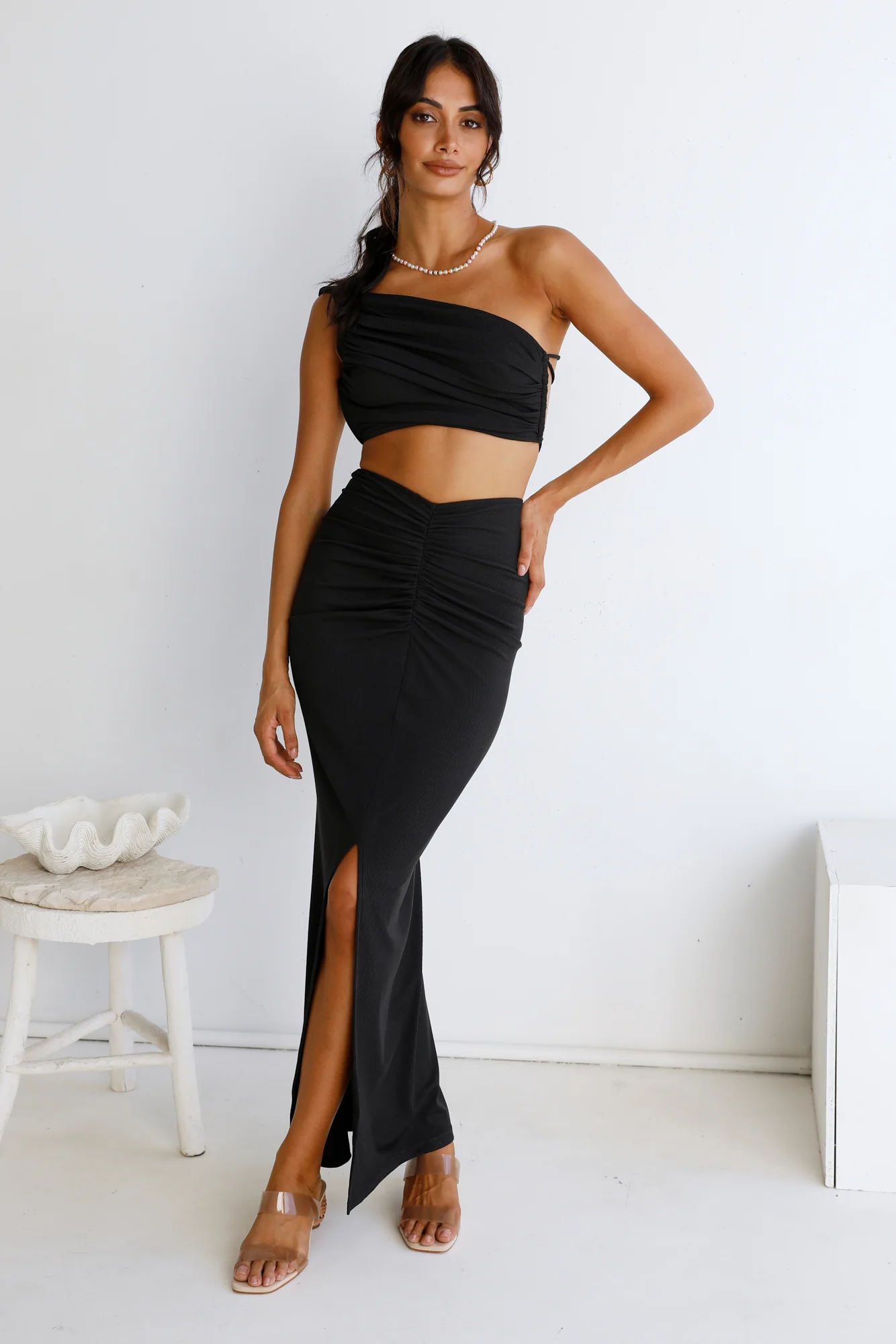 Sweet Liquorice Maxi Skirt Black - Image 5