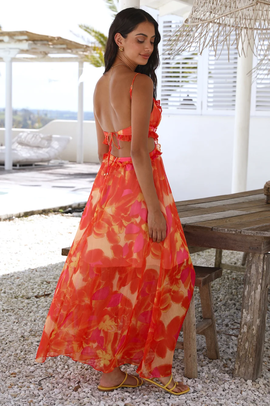 Sweet Music Maxi Dress Orange - Image 5