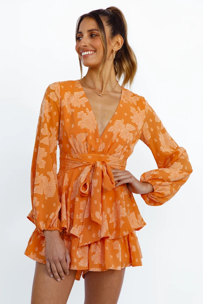 Sweeter Than Sugar Romper Orange - Image 4